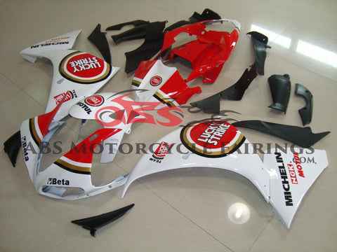 Yamaha YZF-R1 (2009-2011) White, Red & Gold Lucky Strike Fairings