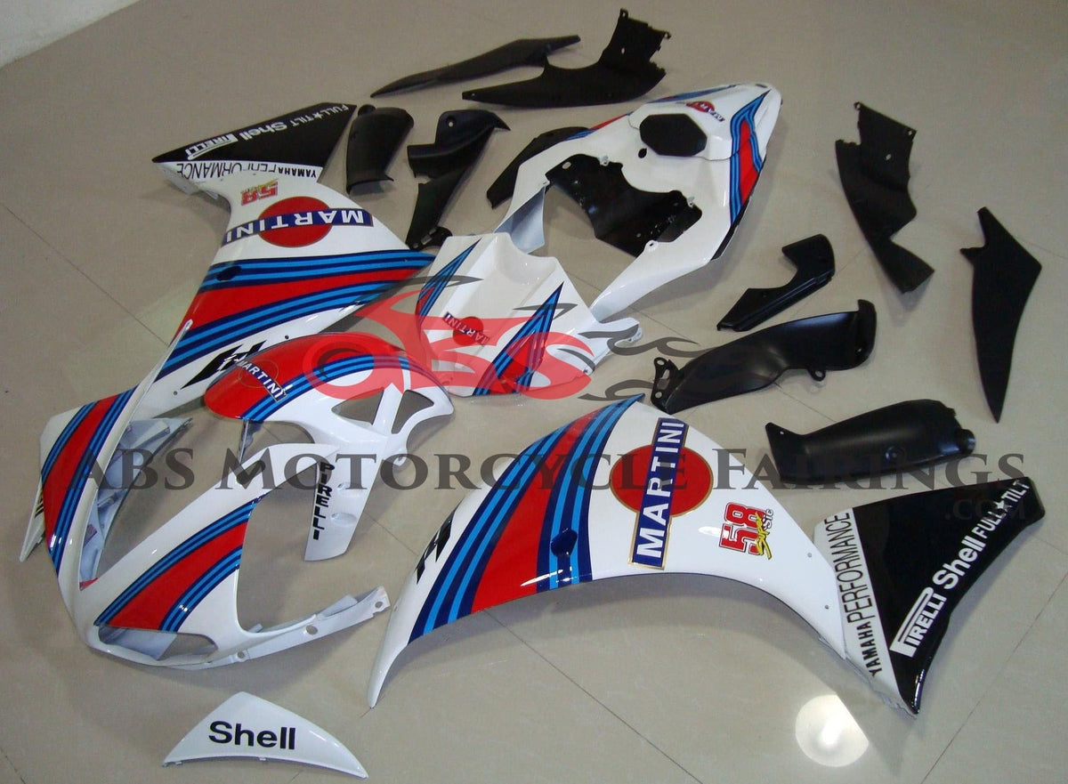 Yamaha YZF-R1 (2009-2011) White, Red & Blue Martini Fairings