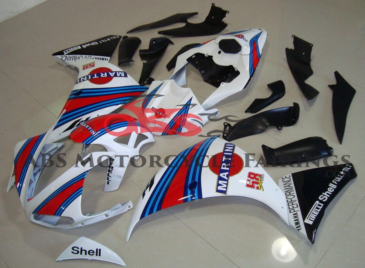 Yamaha YZF-R1 (2012-2014) White, Red & Blue Martini Fairings