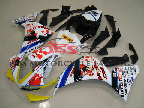 Yamaha YZF-R1 (2012-2014) White & Red Pepe Phone Fairings