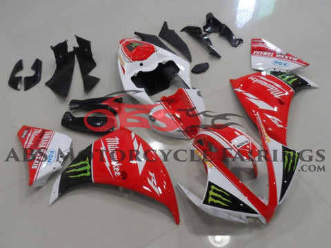 Yamaha YZF-R1 (2012-2014) Red, White & Black Monster Fairings