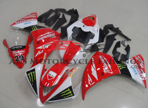 Yamaha YZF-R1 (2012-2014) Red, White & Black Monster Fairings