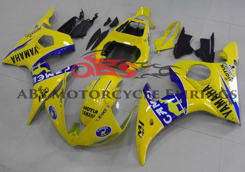 Yamaha YZF-R6 (2005) Yellow & Blue Camel Fairings