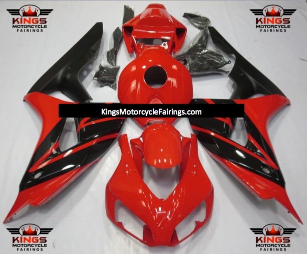 Honda CBR1000RR (2006-2007) Red, Black & Matte Black Fairings