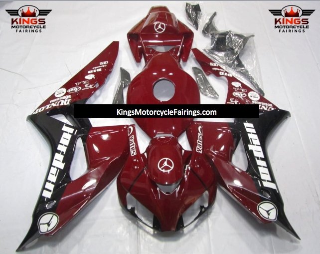 Honda CBR1000RR (2006-2007) Red Wine, Black & White Jordan Fairings