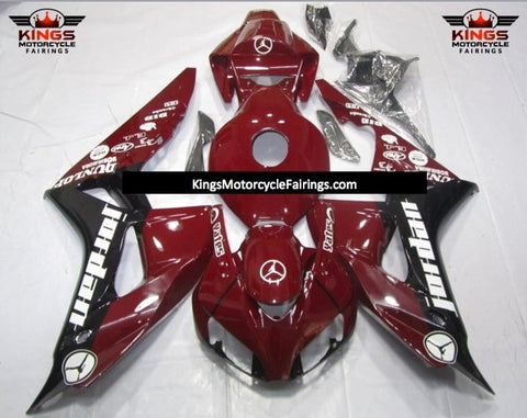 Honda CBR1000RR (2006-2007) Red Wine, Black & White Jordan Fairings