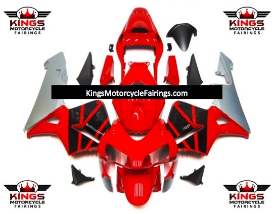 Honda CBR600RR (2003-2004) Red, Silver & Black Fairings