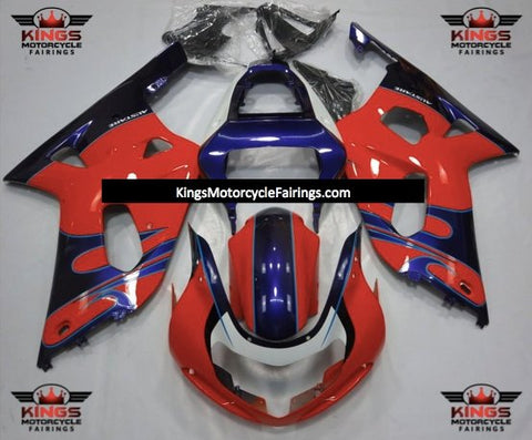 Suzuki GSXR750 (2000-2003) Red, Purple, White & Black Tribal Fairings