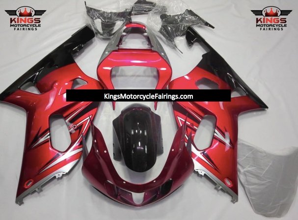 Suzuki GSXR750 (2000-2003) Red, Silver & Black Fairings