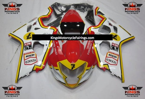 Suzuki GSXR750 (2004-2005) Red, White & Yellow Texaco Fairings