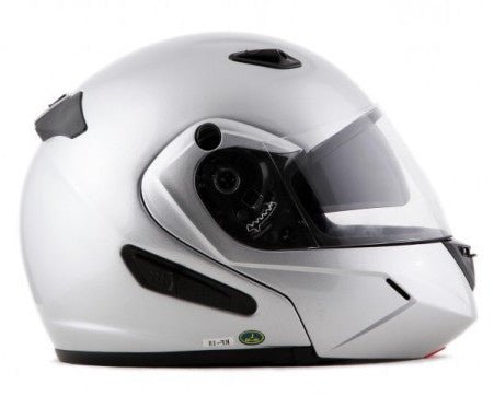 Double Retractable Visor Modular Silver Kings Motorcycle Helmet - RF18BG