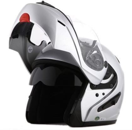 Double Retractable Visor Modular Silver Kings Motorcycle Helmet - RF18BG