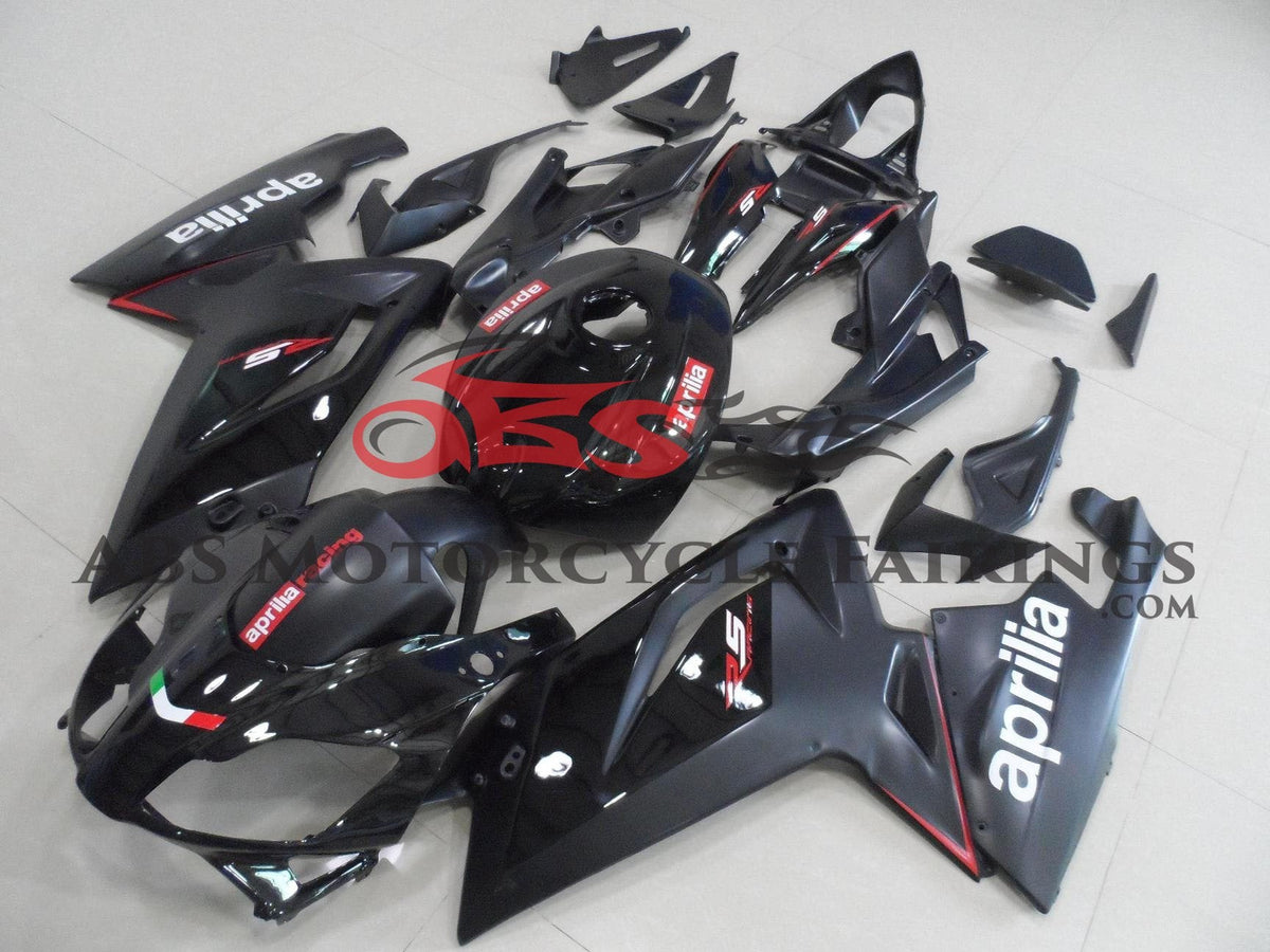 Aprilia RS125 (2006-2011) Matte Black & Gloss Black Fairings