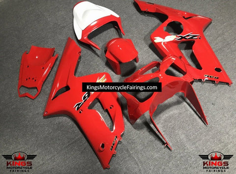 Fairing kit for a Kawasaki ZX6R 636 (2003-2004) Red, Black, Yellow & White