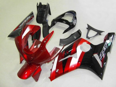 Fairing kit for a Kawasaki ZX6R 636 (2003-2004) Red, Black & White