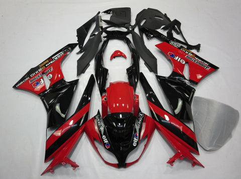 Fairing kit for a Kawasaki Ninja ZX6R 636 (2009-2012) Red & Black elf