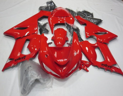 Fairing Kit for a Kawasaki ZX6R 636 (2005-2006) Red