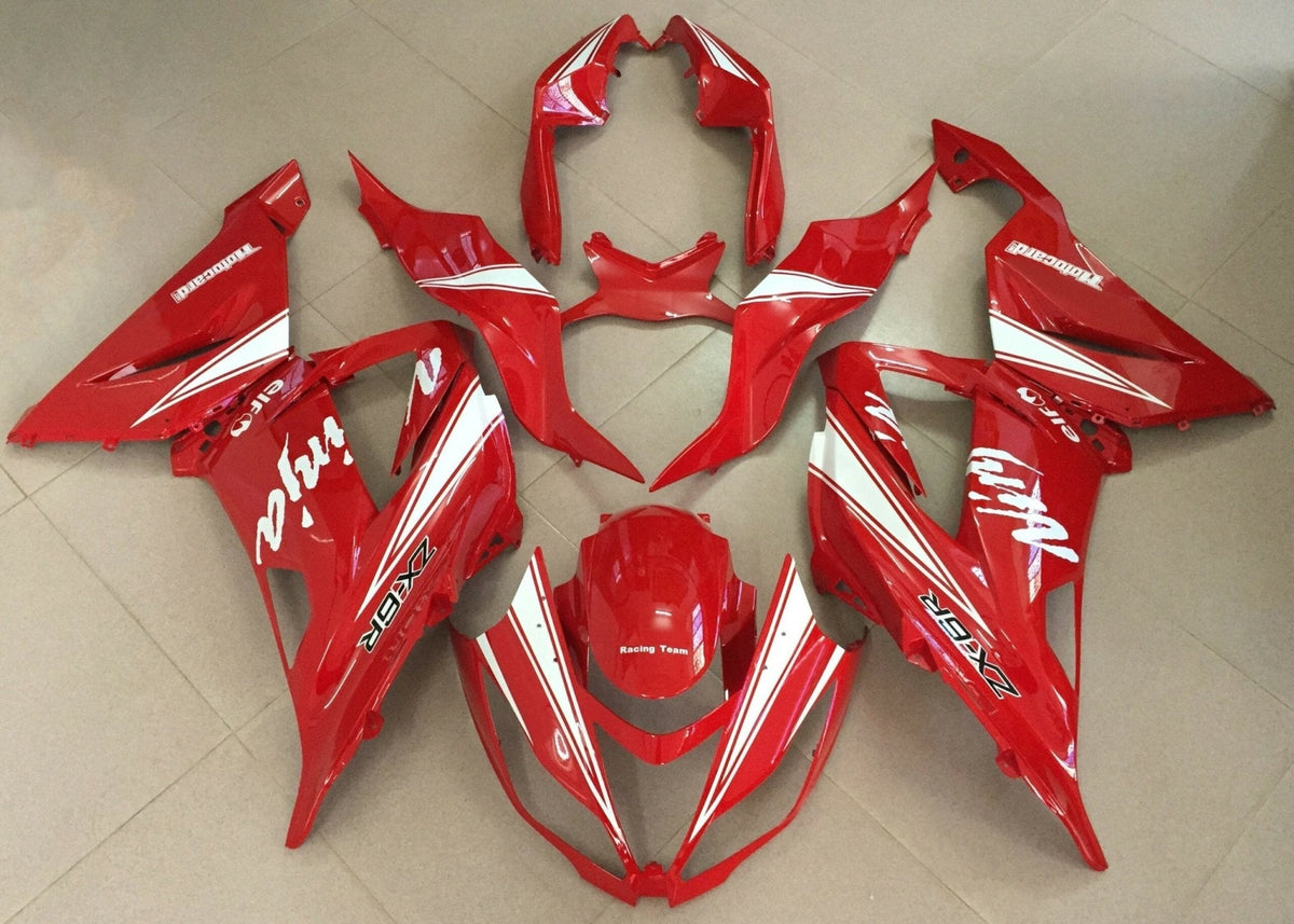 Fairing kit for a Kawasaki ZX6R 636 (2013-2018) Red & White