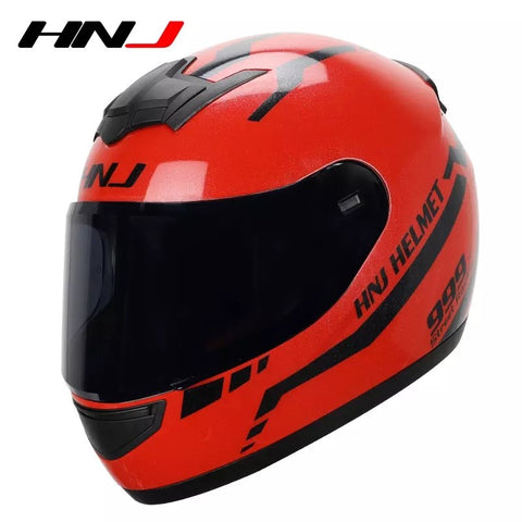 Red & Black HNJ Motorcycle Helmet