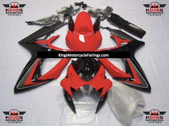 Suzuki GSXR750 (2006-2007) Red, Black & Gray Fairings