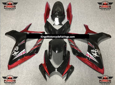 Suzuki GSXR750 (2006-2007) Red, Black & Silver Marine Fairings