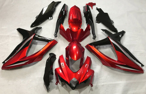 Suzuki GSXR600 (2008-2010) Red, Black & Silver Fairings