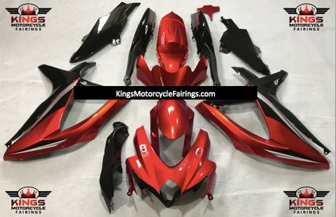 Suzuki GSXR600 (2008-2010) Red, Black & Silver Fairings