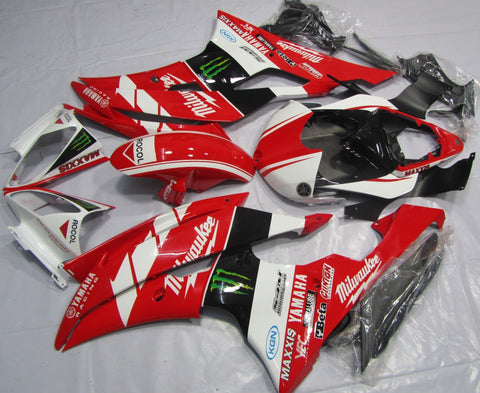 Yamaha YZF-R6 (2008-2016) Red, White & Black Milwaukee Fairings