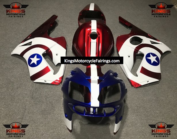 Fairing kit for a KAWASAKI NINJA ZX12R (2002-2006) Red, White & Blue Captain America