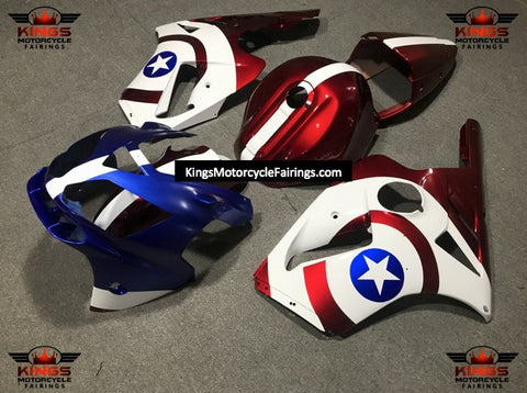 Fairing kit for a KAWASAKI NINJA ZX12R (2002-2006) Red, White & Blue Captain America