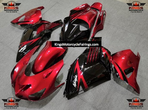 Fairing kit for a Kawasaki Ninja ZX14R (2006-2011) Dark Red & Black