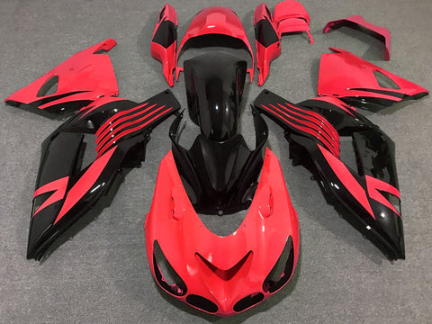 Fairing kit for a Kawasaki Ninja ZX14R (2006-2011) Red & Black