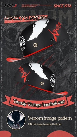 Black, Red & White Venom Retro Baseball Cap Motorcycle Helmet