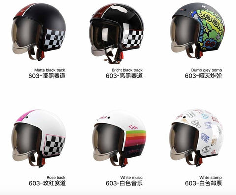 White, Pink & Black Checkered Retro Motorcycle Helmet