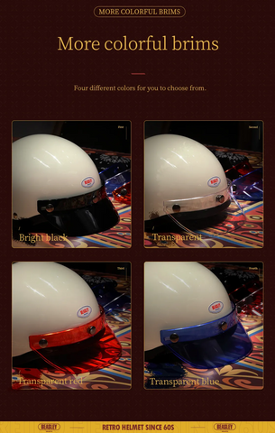 Black Retro Open Face 3/4 Beasley Motorcycle Helmet