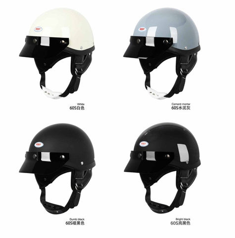 Nardo Gray Retro Open Face 3/4 Beasley Motorcycle Helmet