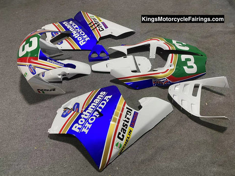 Rothmans Blue & White 1994 Honda NSR250R MC28 #3 Race Fairings