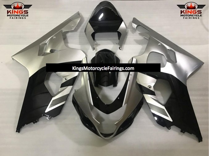 Suzuki GSXR750 (2004-2005) Silver & Black Fairings