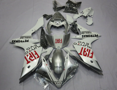 Yamaha YZF-R1 (2007-2008) White, Silver & Red Fiat Fairings