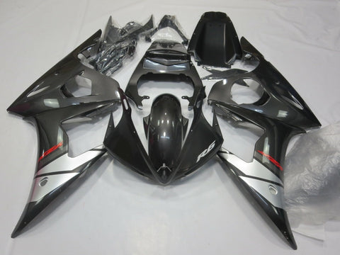 Yamaha YZF-R6 (2003-2004) Silver, Dark Silver & Red Fairings