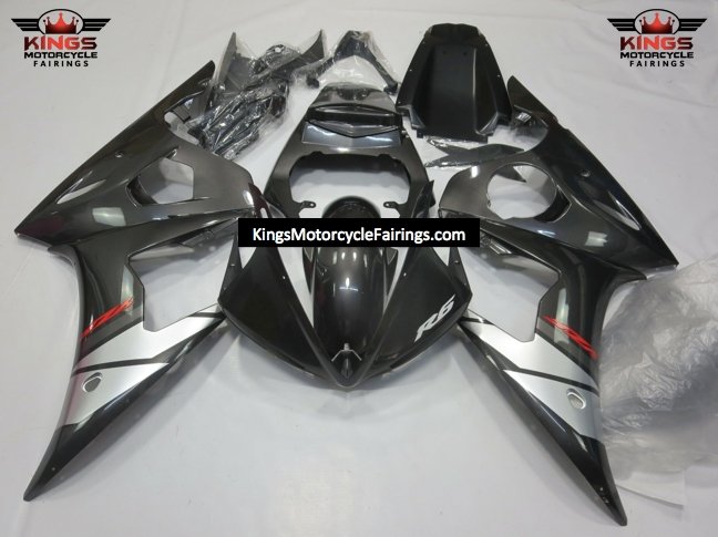 Yamaha YZF-R6 (2003-2004) Silver, Dark Silver & Red Fairings