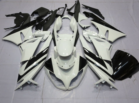 Fairing kit for a Kawasaki Ninja ZX6R 636 (2009-2012) White & Black