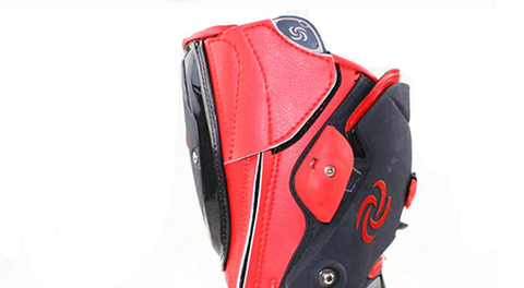 Red, Black & White Speed Leather Motorcycle Boots