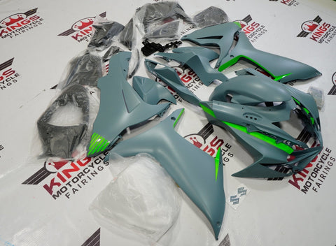 Suzuki GSXR750 (2011-2023) Matte Blue Gray & Lime Green Fairings