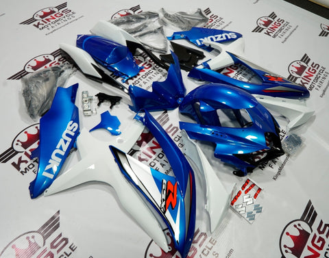 Suzuki GSXR600 (2008-2010) Blue, White, Red & Gray Fairings