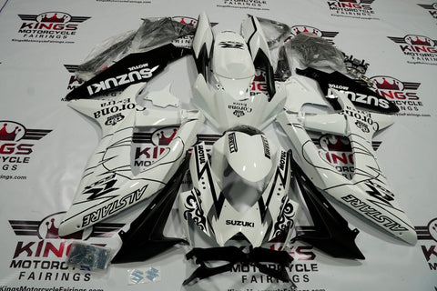 Suzuki GSXR600 (2008-2010) White & Black Corona Fairings