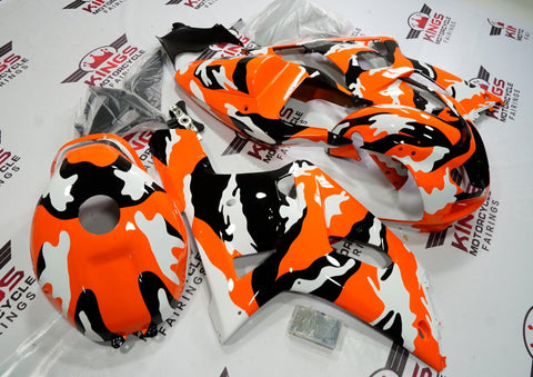 Suzuki GSXR750 (2000-2003) Camouflage Orange, Black & White Fairings