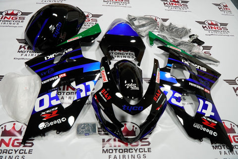 Suzuki GSXR750 (2004-2005) Blacck, Blue, Black & Green Tyco Fairings