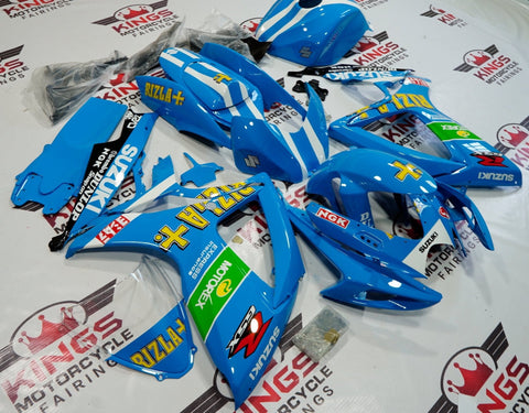 Suzuki GSXR750 (2006-2007) Light Blue & White Rizla Fairings