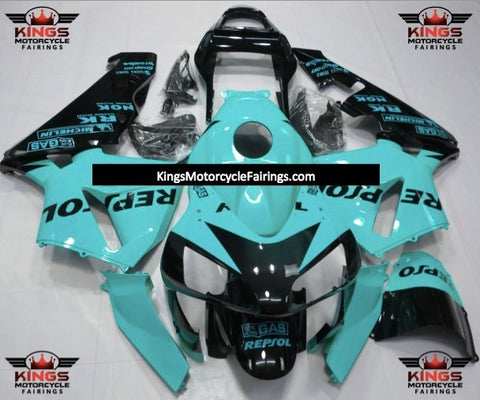 Honda CBR600RR (2003-2004) Turquoise Blue & Black Repsol Fairings